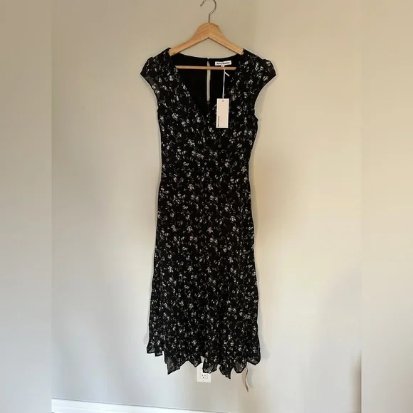 NWT Reformation Baden Dress in Lucien Black Floral |  size 2 - Picture 9 of 11